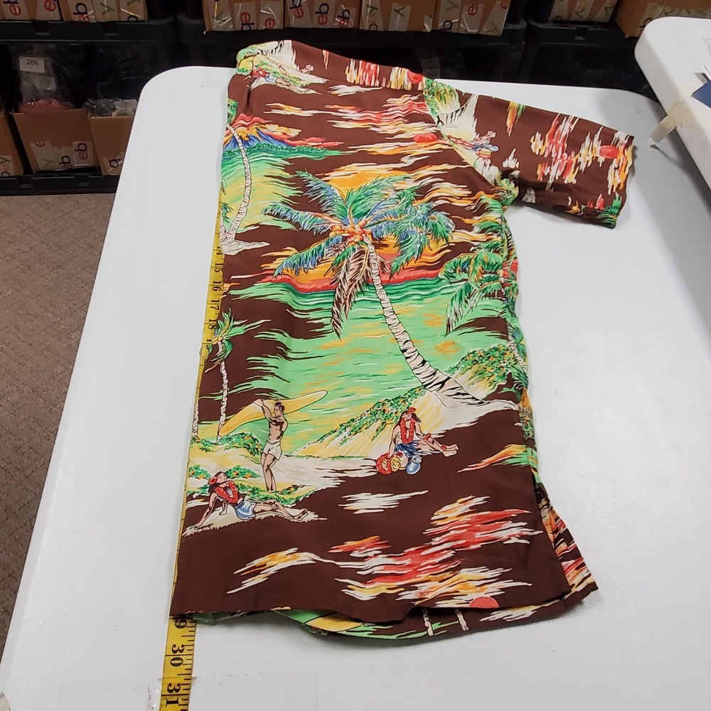 Polo Ralph Lauren Mens Hawaiian Caldwell Shirt Size L Tiki AOP Beach Surfer - Picture 8 of 10
